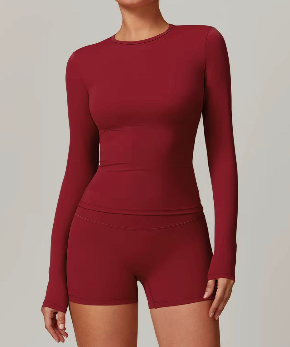 Form Long Sleeve Top / Red