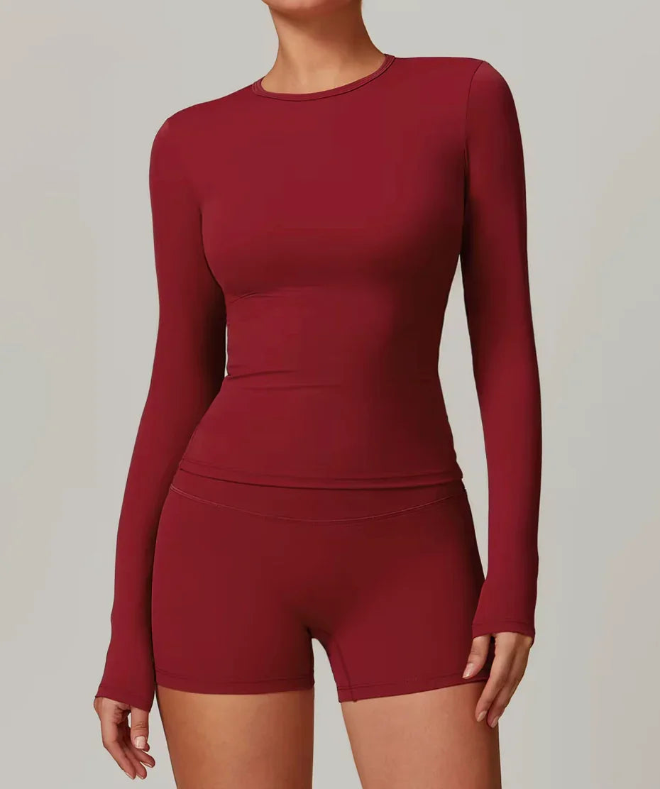 Form Long Sleeve Top / Red