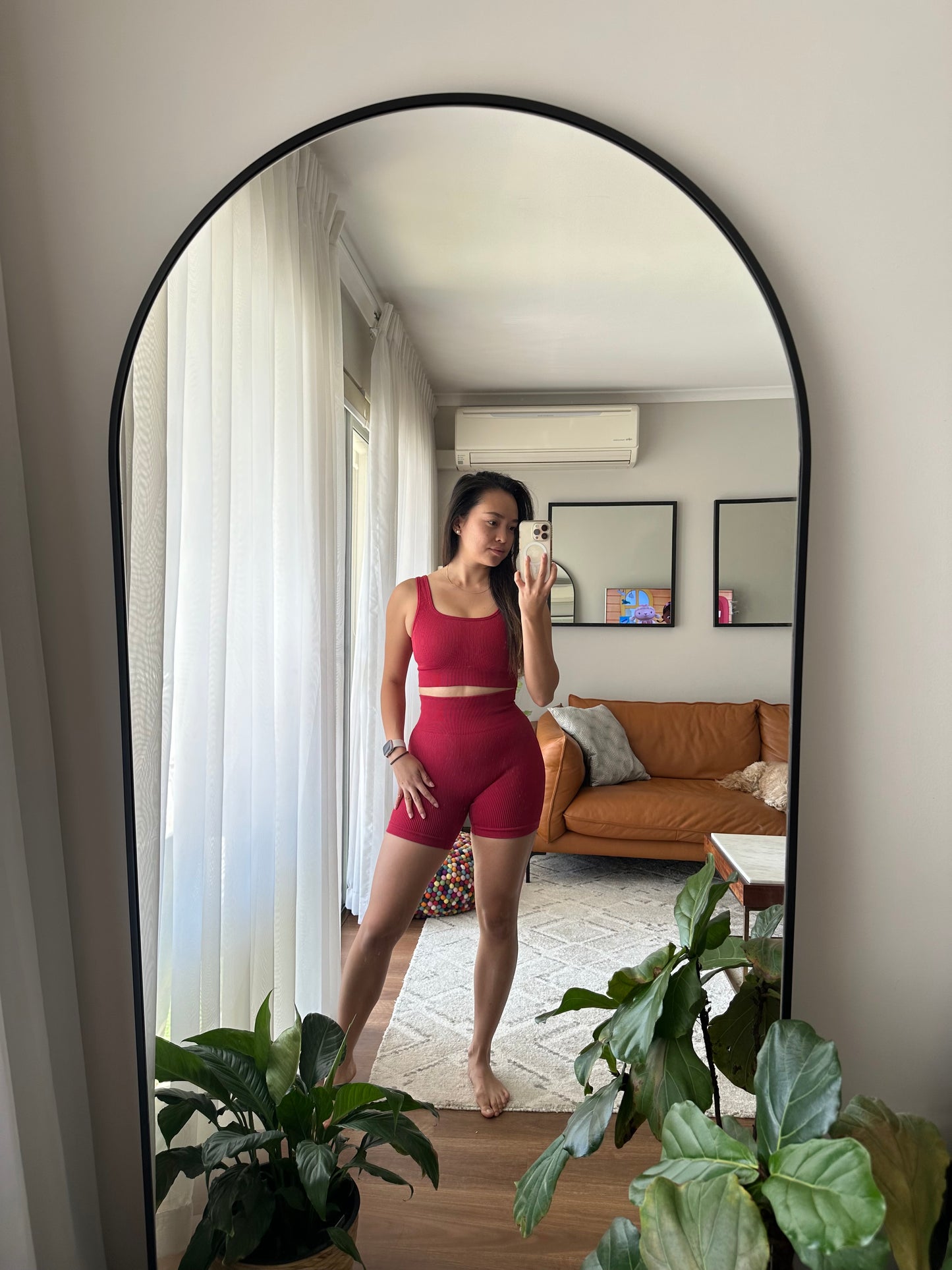 Lyla Seamless Crop / Berry Red