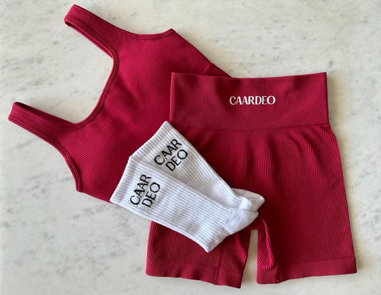 Lyla Seamless Crop / Berry Red - CAARDEO Active